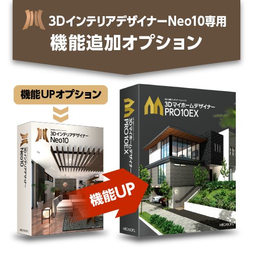 3DインテリアデザイナーNeo10専用 機能追加オプション 3DインテリアデザイナーNeo10専用 機能追加オプション