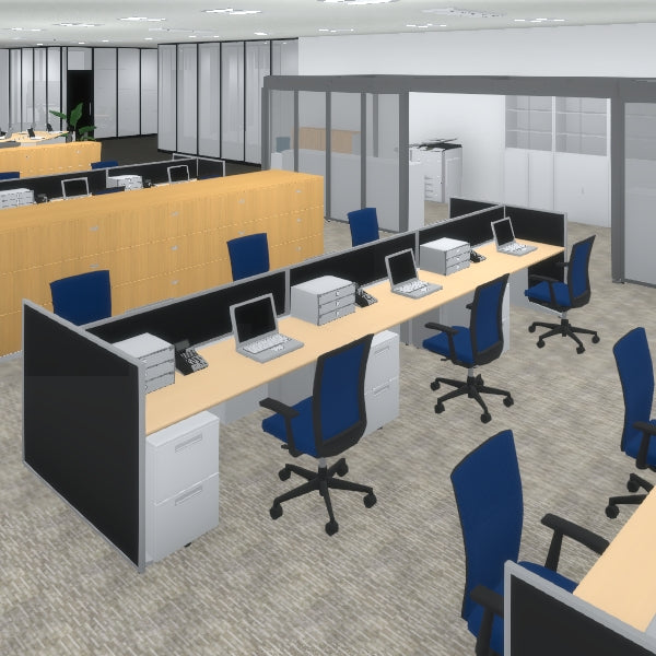 漫画で使える3D背景 大規模オフィス(3DマイホームデザイナーPROシリーズ用)