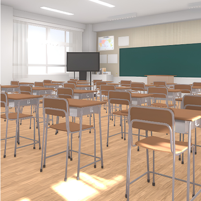 漫画で使える3D背景 学校/教室（3DマイホームデザイナーPROシリーズ用）