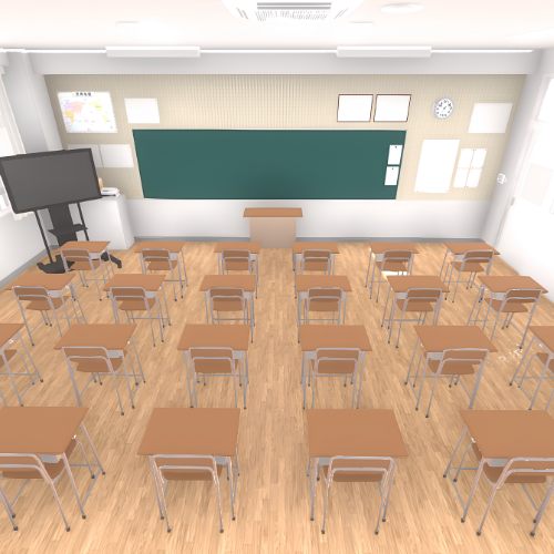 漫画で使える3D背景 学校/教室（3DマイホームデザイナーPROシリーズ用）