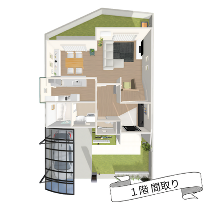 漫画で使える3D背景 一戸建てA（3DマイホームデザイナーPROシリーズ用）