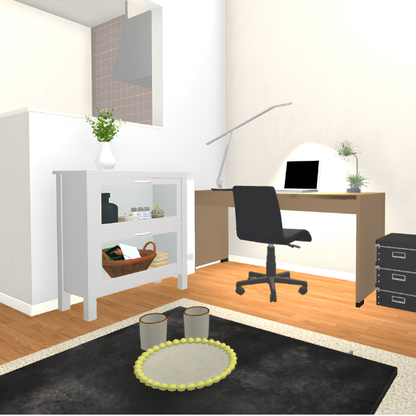 漫画で使える3D背景 ワンルームA リッチインテリア（3DマイホームデザイナーPROシリーズ用）
